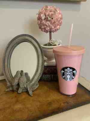 Starbucks Pink Glitter Cold Cup 16 oz Tumbler - Sold on eBay Jan, 27th 2020 for $32.00