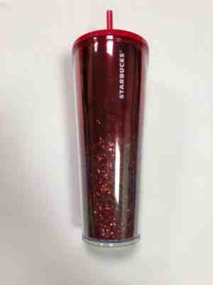 Starbucks HOLIDAY 2019 Glitter Red Acrylic Cold Cup Tumbler NEW - Sold on eBay Jan, 27th 2020 for $15.00