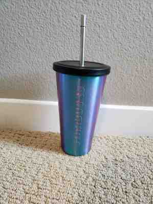 STARBUCKS IRIDESCENT Mirror Blue/Purple 16oz. STAINLESS STEEL TUMBLER 2014 - Sold on eBay Jan, 27th 2020 for $35.99