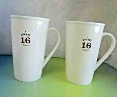 STARBUCKS Coffee Company GRANDE 16 oz. Set Of 2 Coffee Mug Cups - Sold on eBay Jan, 27th 2020 for $29.99