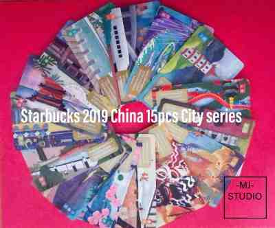 Starbucks 2019 China 15pcs city series Gift Used Card Set Pin Covered - Sold on eBay Jan, 27th 2020 for $78.00