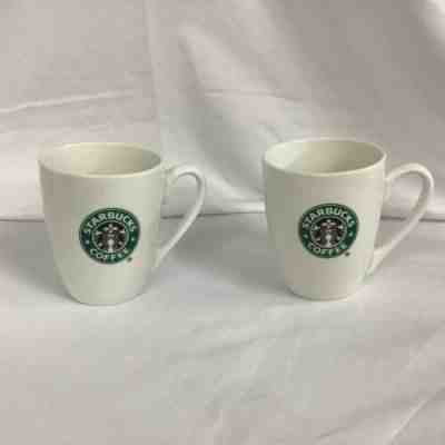 Lot of 2 STARBUCKS 2007 White Ceramic 10.2 oz Mug/Cup Coffee/Tea with Mermaid  - Sold on eBay Jan, 27th 2020 for $21.00