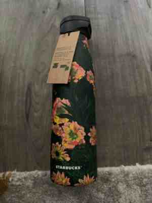Starbucks Magnetic Lid Water Bottle Dark Floral Print Nwt - Sold on eBay Jan, 27th 2020 for $38.00