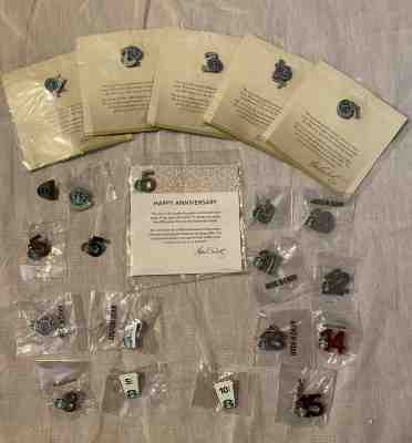 Starbucks anniversary pins issued in America - great set of 22 - no duplicates - Sold on eBay Jan, 27th 2020 for $100.00