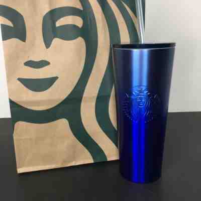 Starbucks Gradient Blue Stainless Steel Cold Cup Tumbler 16 Oz 2019 NWT! - Sold on eBay Jan, 27th 2020 for $35.00