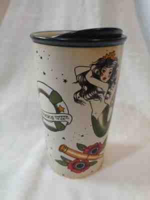 ?Starbucks Mermaid Siren Tattoo Sailor Ceramic 2015 Travel Mug Tumbler 12 oz - Sold on eBay Jan, 27th 2020 for $85.00
