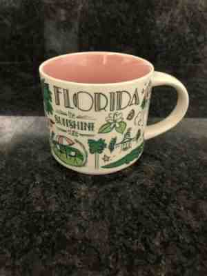 Starbucks FLORIDA 14 Oz BEEN THERE SERIES MUG FLAMINGO PINK PALM TREE NEW No Box - Sold on eBay Jan, 27th 2020 for $23.00