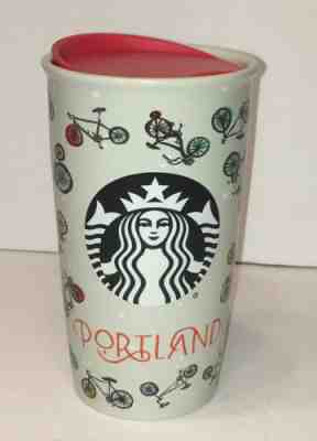 Starbucks 2016 Bike Bicycle Raindrops Portland Travel Tumbler 12 oz EUC - Sold on eBay Jan, 27th 2020 for $24.99