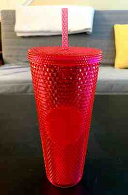NEW STARBUCKS  2019 Neon Pink Studded Cold Cup Tumbler WINTER HOLIDAY - Sold on eBay Jan, 26th 2020 for $24.95
