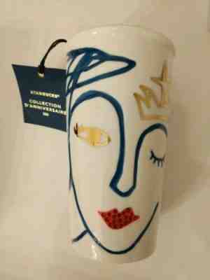 STARBUCKS 2016 ANNIVERSARY SIREN SWAROVSKI CRYSTAL RED LIPS CERAMIC TUMBLER NWT - Sold on eBay Jan, 26th 2020 for $47.50