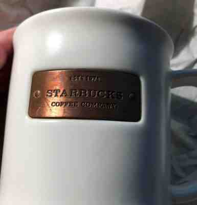 Starbucks 2010 Copper Logo Large White 16 Oz Coffee Mug Cup - Sold on eBay Jan, 26th 2020 for $25.00