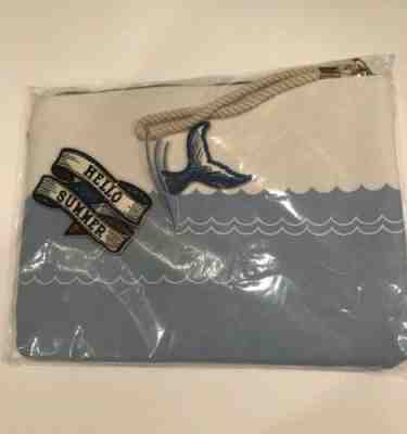 Starbucks Singapore Exclusive Ivory/Denim Canvas Bag / Pouch / Case NIP - Sold on eBay Jan, 26th 2020 for $22.99