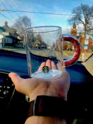 Brand New *Rare* Starbucks 2020 Valentine's Day Clear Glass 12oz Mug Limited Ed. - Sold on eBay Jan, 28th 2020 for $20.00