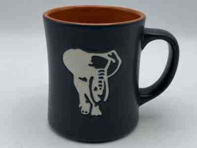 Starbucks 2011 Blue Etched Elephant Coffee Mug Orange Inside Cup 12oz Porcelain - Sold on eBay Jan, 28th 2020 for $29.99