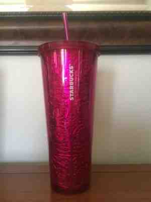 Starbucks Tumbler pink Embossed 2017  - Sold on eBay Jan, 28th 2020 for $40.00