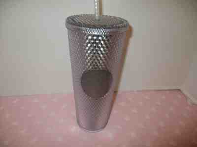 STARBUCKS Silver Diamond Studded Spike 24 Oz Cup Tumbler NWT free shipping - Sold on eBay Jan, 28th 2020 for $23.51