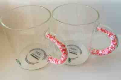 ~Free Ship~ Set 2 Starbucks 2020 Valentine's Confetti Hearts Glass Cup Mug  - Sold on eBay Jan, 28th 2020 for $52.50