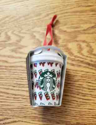 NEW Starbucks 2019 Merry Coffee Cup Holiday Xmas Christmas Tree Ceramic Ornament - Sold on eBay Jan, 28th 2020 for $16.95