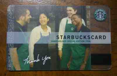 2005 Starbucks SHAREHOLDER Gift Card Baristas Green Apron Thank You Collectible - Sold on eBay Jan, 28th 2020 for $21.00