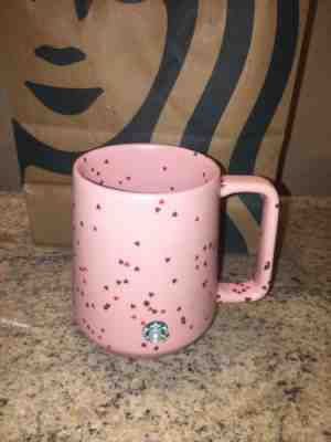 BRAND NEW Starbucks 2020 Pink Hearts Mug Valentine's Day 14 oz - Sold on eBay Jan, 28th 2020 for $20.99