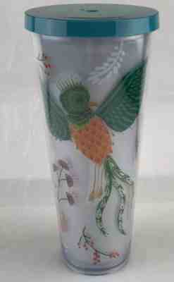 Starbucks Cold Cup 2017 Quetzal Bird Flowers Acrylic Tumbler Venti 24oz No Straw - Sold on eBay Jan, 28th 2020 for $24.87