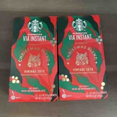 Starbucks Via Christmas Blend Vintage 2019 Rare Sumatra Instant 2 Boxes - Sold on eBay Jan, 28th 2020 for $20.99