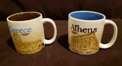 STARBUCKS* 2 DEMITASSE MINI MUGS ATHENS & GREECE*3 OZ. - Sold on eBay Jan, 28th 2020 for $39.99