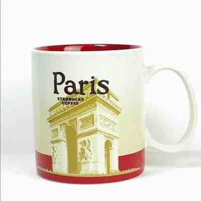 NEW Original Starbucks City Mug 16 oz PARIS VER.2 FRANCE 2016 Eiffel Tower Red - Sold on eBay Jan, 28th 2020 for $59.00