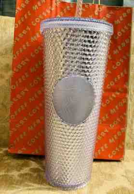Starbucks 2019 BLING PLATINUM Studded Tumbler Venti 24oz FAST FREE SHIP BNIB  - Sold on eBay Jan, 28th 2020 for $19.95