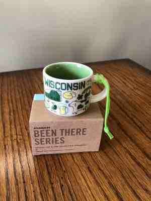 NIB w/Tag! Starbucks WISCONSIN You Are Here  *ORNAMENT COLLECTORS MUG* 2oz - Sold on eBay Jan, 28th 2020 for $17.99
