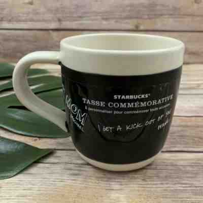 Starbucks Celebration Coffee Mug New Black White Chalkboard Trim Customize - Sold on eBay Jan, 28th 2020 for $19.99