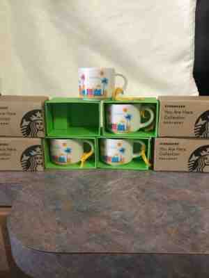 Lot Of 4 Starbucks Coffee You Are Here FLORIDA Ceramic Mug Ornament New with Box - Sold on eBay Jan, 28th 2020 for $20.00