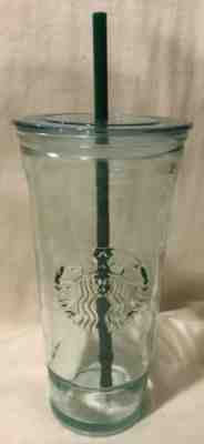 Starbucks Recycled Glass 20oz Venti Cold Cup Tumbler w/ Lid Iced Coffee Spain - Sold on eBay Jan, 28th 2020 for $65.00