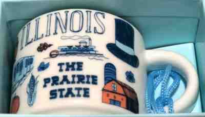 NEW!!! Starbucks ILLINOIS Ornament Been There 2 Oz Espresso Mug - Sold on eBay Jan, 28th 2020 for $18.95