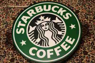 Beautiful Double- Sided lighted Starbucks Coffee 24” in Authentic Metal Store  - Sold on eBay Jan, 28th 2020 for $150.00