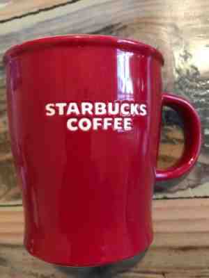 Starbucks 2008 Red Ceramic Coffee Mug Cup White Inside 14oz Christmas Red - Sold on eBay Jan, 27th 2020 for $25.00
