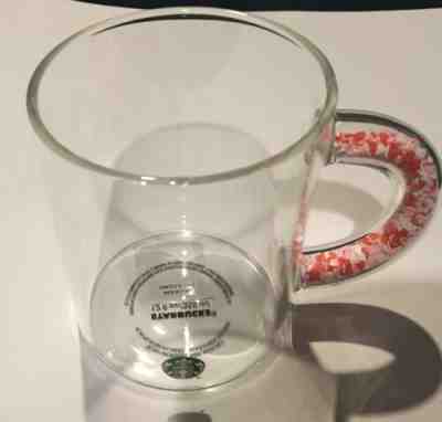 Starbucks 2020 Valentine’s Day Clear Glass Hearts Handle BN 12 Oz - Sold on eBay Jan, 27th 2020 for $15.99
