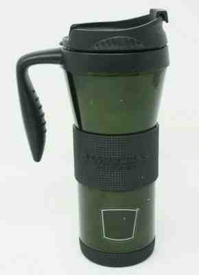 Starbucks Stainless Steel Tumbler 16 oz  2006 Rubber Grip and Handle Double Wall - Sold on eBay Jan, 27th 2020 for $39.99