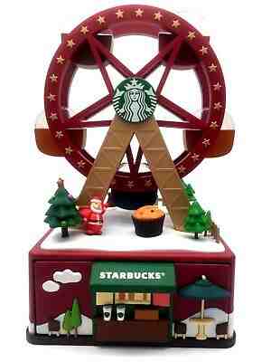  Rare Starbucks Christmas Music Box 2014 Limited Edition Musical Set New China