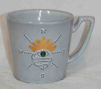Starbucks Coffee Mug 2014 gray compass siren green crystal eye gem crown jewel  - Sold on eBay Jan, 27th 2020 for $16.00