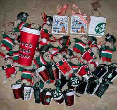 Starbucks 2019 Ceramic Travel Tumbler & LE Bearista Ornament (Lot Of 37) NEW - Sold on eBay Jan, 27th 2020 for $148.00