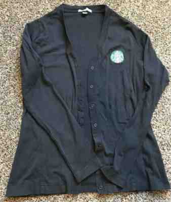 Starbucks Black Button-Up Cardigan, Ladies Small, Authentic Partner Only Gear - Sold on eBay Jan, 27th 2020 for $15.00