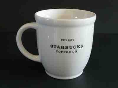 Starbucks 2007 Est 1971 Abbey Logo Coffee Cup Large Mug White 18 oz - Sold on eBay Jan, 27th 2020 for $15.00