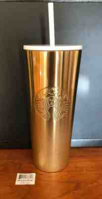 Starbucks 2019 Holiday Tumbler Glitter Gradient GOLD Venti 24 oz. Cold Cup NEW! - Sold on eBay Jan, 26th 2020 for $24.99