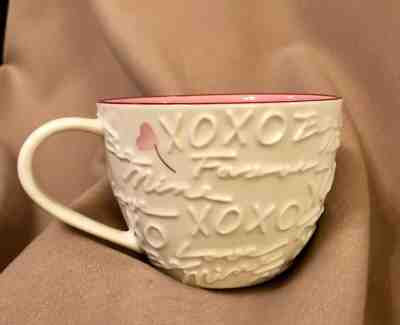 Starbucks 2007 Coffee Mug Hearts XOXO Love Valentines Be Mine Pink White - Sold on eBay Jan, 26th 2020 for $16.00