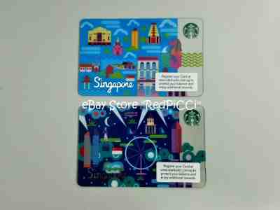 Starbucks SINGAPORE City Gift Card (2013) - DAY & NIGHT - Sold on eBay Jan, 22nd 2020 for $24.90