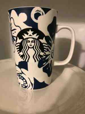 Starbucks Tall Mug Blue Floral Aloha Hawaii Mermaid Logo 16oz Coffee Cup Limited - Sold on eBay Jan, 29th 2020 for $16.00