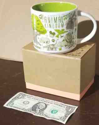 WOW! Disney Parks Starbucks Been There Animal Kingdom Coffee Mug NEW - Sold on eBay Jan, 29th 2020 for $29.69