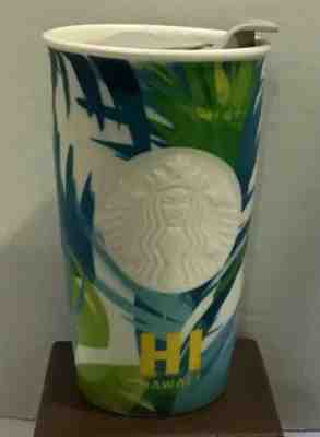Starbucks Hawaii Ceramic Tumbler / Travel Mug w/ Cream Lid - B74 - Sold on eBay Jan, 29th 2020 for $18.99