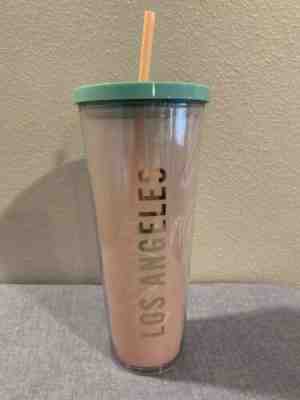 NWT Starbucks Los Angeles Venti Cold Cup Tumbler Palm Trees California LA City - Sold on eBay Jan, 29th 2020 for $34.99